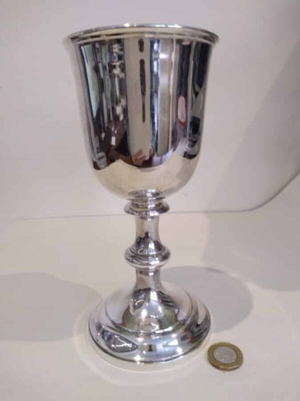 Victorian Silver Plated & Gilded Goblet Chalice by John Edward Walter, John Barnard, London