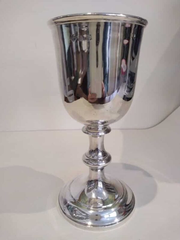 Victorian Silver Plated & Gilded Goblet Chalice by John Edward Walter, John Barnard, London cups Antique Silver 8