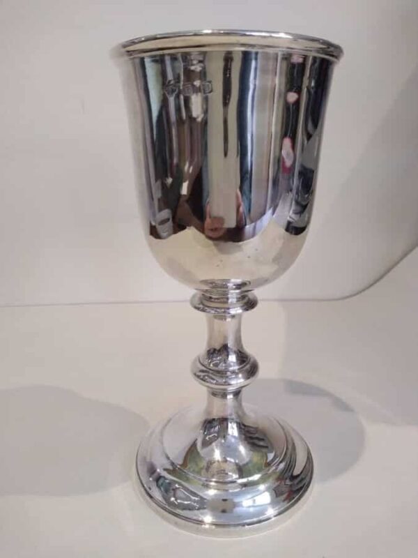 Victorian Silver Plated & Gilded Goblet Chalice by John Edward Walter, John Barnard, London - Image 6