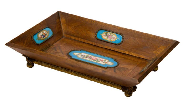 A Very Fine French Tulipwood Desk Tray