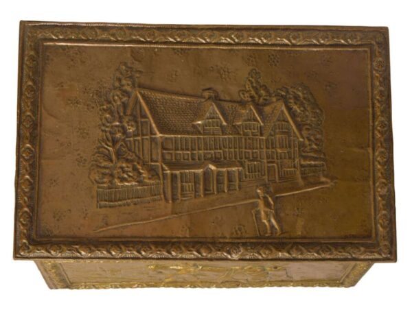 An embossed brass log/coal box - Image 6