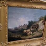Donkey and Sheep Oil animals painting Miscellaneous