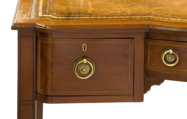 Edwardian inlaid ladies kneehold writing desk - Image 2