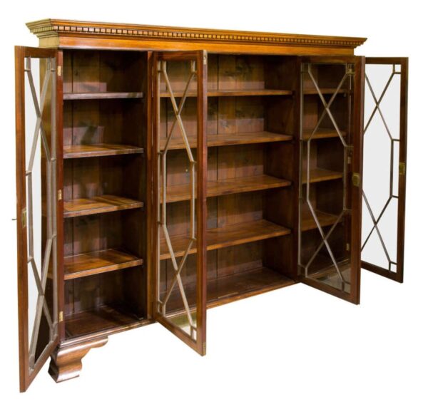 Edwardian mahogany and glazed bookcase Antique Bookcases 7