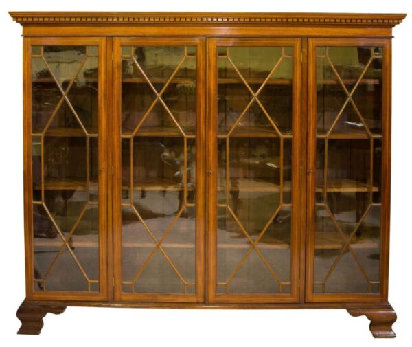Edwardian mahogany and glazed bookcase Antique Bookcases 6