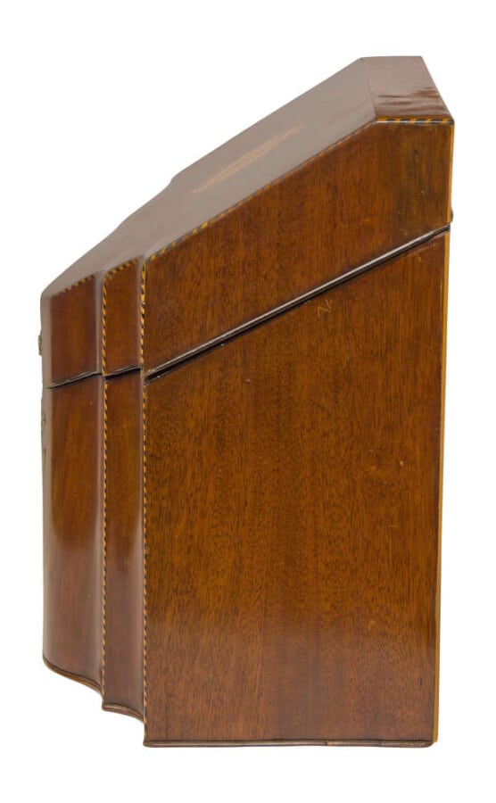 George III inlaid mahogany knife box Antique Boxes 6