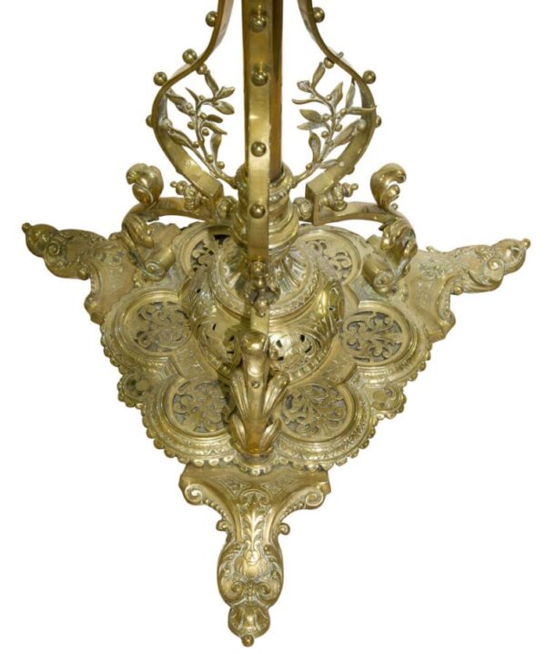 Good quality brass standard lamp - Image 2