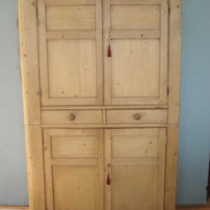 A Magnificent Early 19th Century Pine Four Door cupboard Antique Cupboards