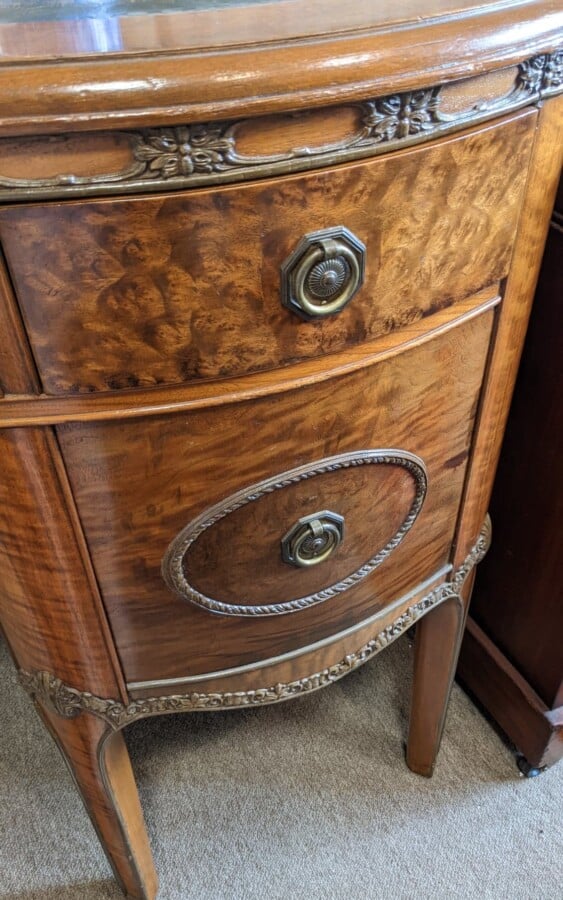 Kidney Shaped Desk Antique, Walnut, Antique Furniture 5