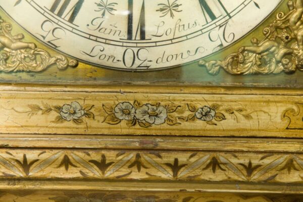 Lacquered 8 day brass dial long case clock - Image 3