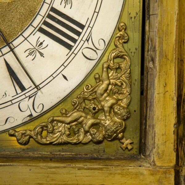 Lacquered 8 day brass dial long case clock - Image 7