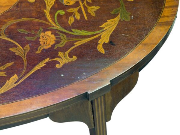 Mahogany and English marquetry coffee table Antique Furniture 6