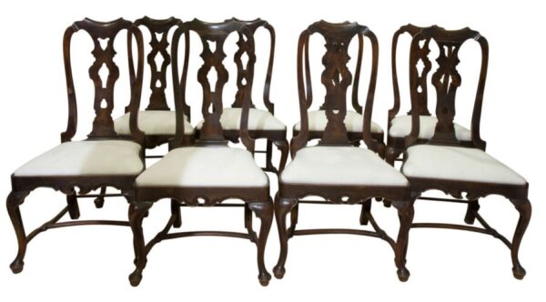 Set of 8 Queen Anne style dining chairs Antique Chairs 3