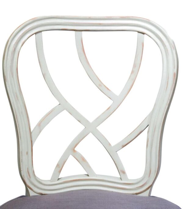 Set of 8 white seated Dining Chairs - Image 2