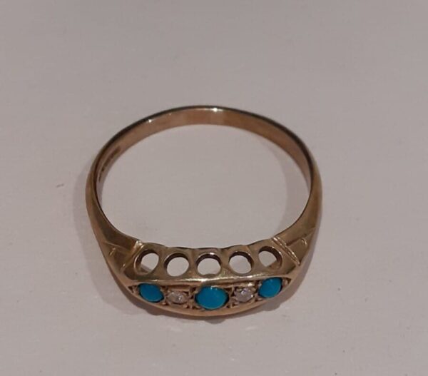 Turquoise and Diamond Ring - Image 3