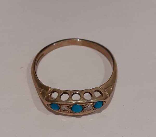 Turquoise and Diamond Ring gold Miscellaneous 5