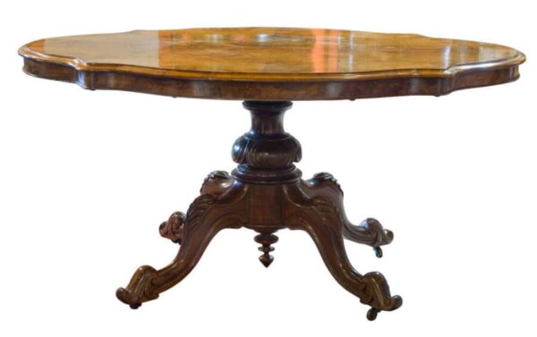 Walnut shaped top loo table Antique Tables 9
