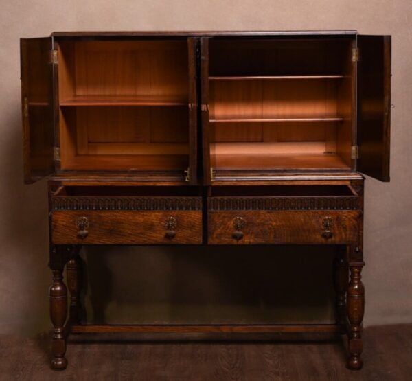 Scottish Oak Cabinet On Stand By A. Gardner And Son Glasgow SAI1347 Antique Cupboards 19