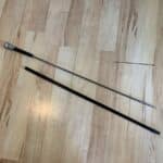 Gentlemanâs walking stick sword stick with silver top grip Miscellaneous