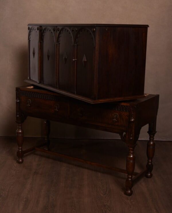 Scottish Oak Cabinet On Stand By A. Gardner And Son Glasgow SAI1347 Antique Cupboards 21