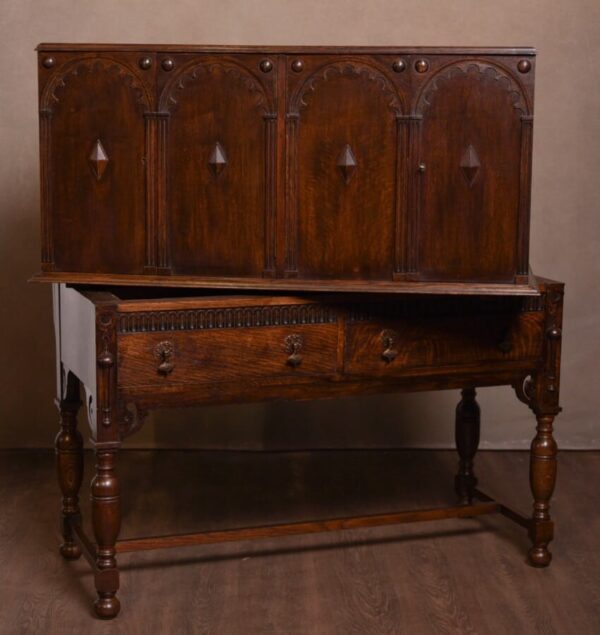 Scottish Oak Cabinet On Stand By A. Gardner And Son Glasgow SAI1347 Antique Cupboards 20