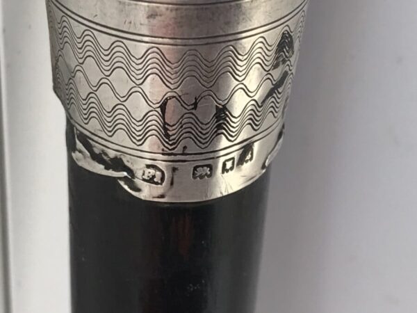 Proper Gent’s walking stick sword stick with silver hallmarked top - Image 7