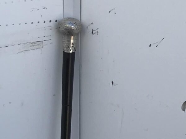 Proper Gent’s walking stick sword stick with silver hallmarked top - Image 2