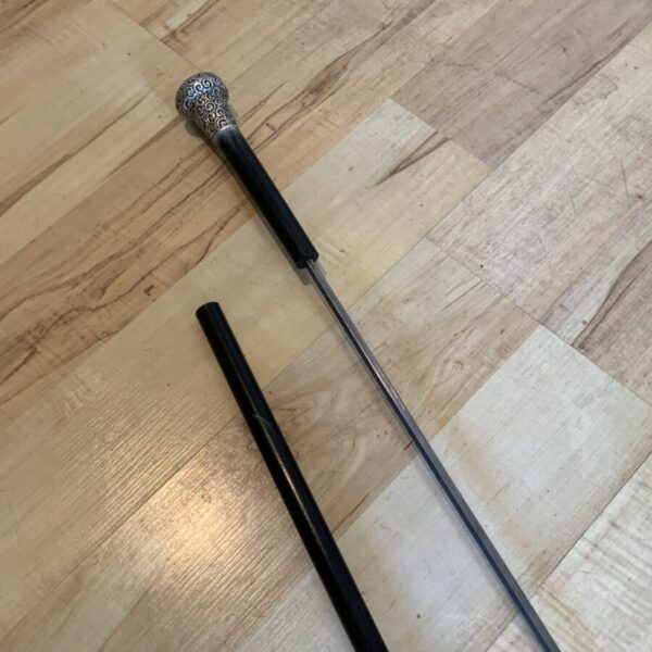 Gentleman’s walking stick sword stick with silver top grip - Image 11