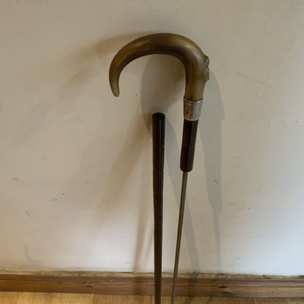 Elegant Gentleman’s walking stick sword stick with silver collar - Image 19