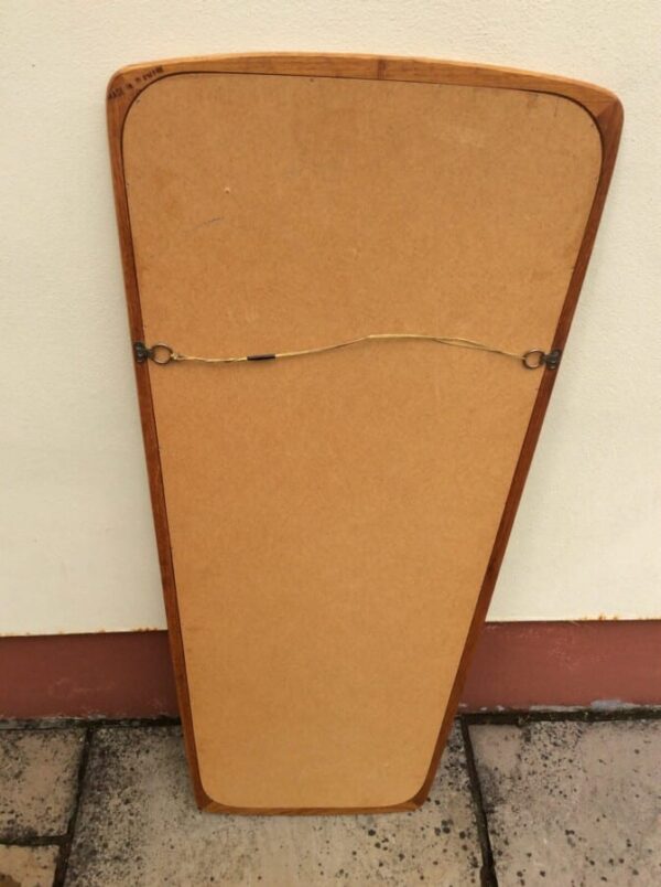 Mid Century Danish Teak Framed Wall Mirror - Image 4