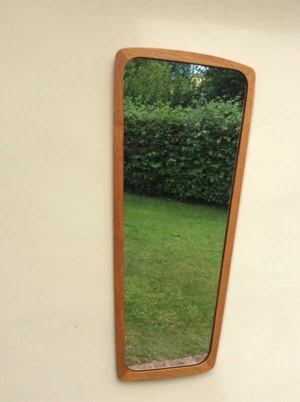 Mid Century Danish Teak Framed Wall Mirror