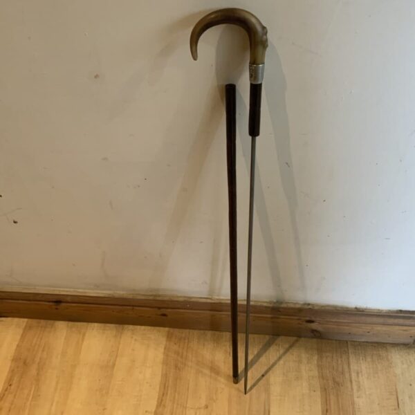 Elegant Gentleman’s walking stick sword stick with silver collar - Image 18