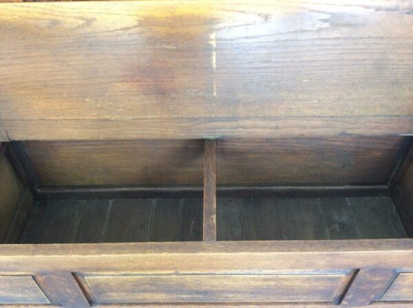 Oak Box Settle / Hall Seat c1880 - Image 6