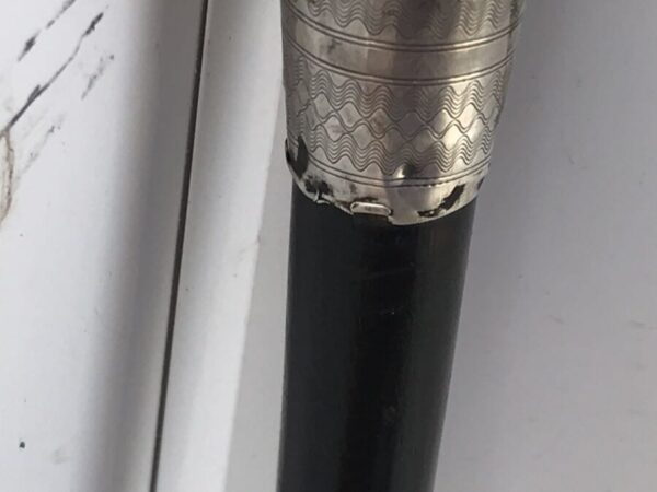 Proper Gent’s walking stick sword stick with silver hallmarked top - Image 9