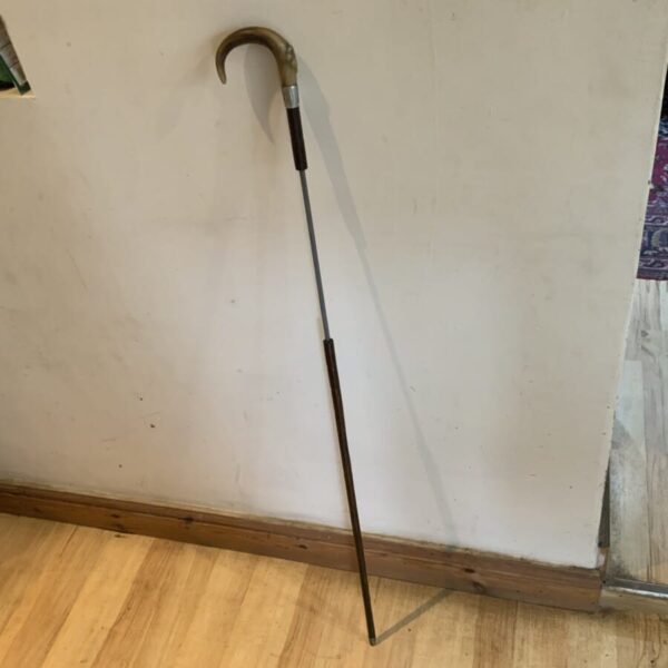 Elegant Gentleman’s walking stick sword stick with silver collar - Image 13