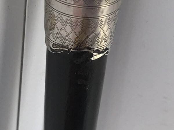 Proper Gent’s walking stick sword stick with silver hallmarked top - Image 8