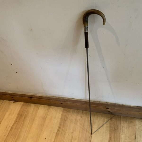 Elegant Gentleman’s walking stick sword stick with silver collar - Image 25