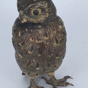 Cold Painted Bronze Owl Animal sculpture Antique Sculptures