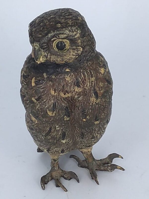 Cold Painted Bronze Owl
