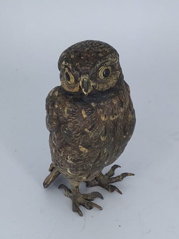 Cold Painted Bronze Owl - Image 2