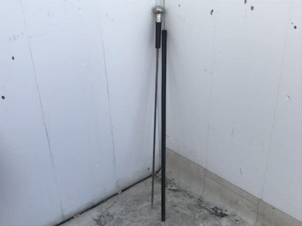 Proper Gent’s walking stick sword stick with silver hallmarked top - Image 13
