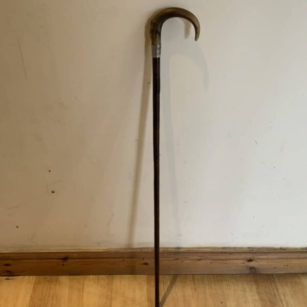 Elegant Gentleman’s walking stick sword stick with silver collar - Image 2