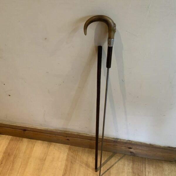 Elegant Gentleman’s walking stick sword stick with silver collar - Image 17
