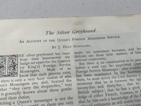The Silver Greyhound The Queens F.M.S Miscellaneous 5