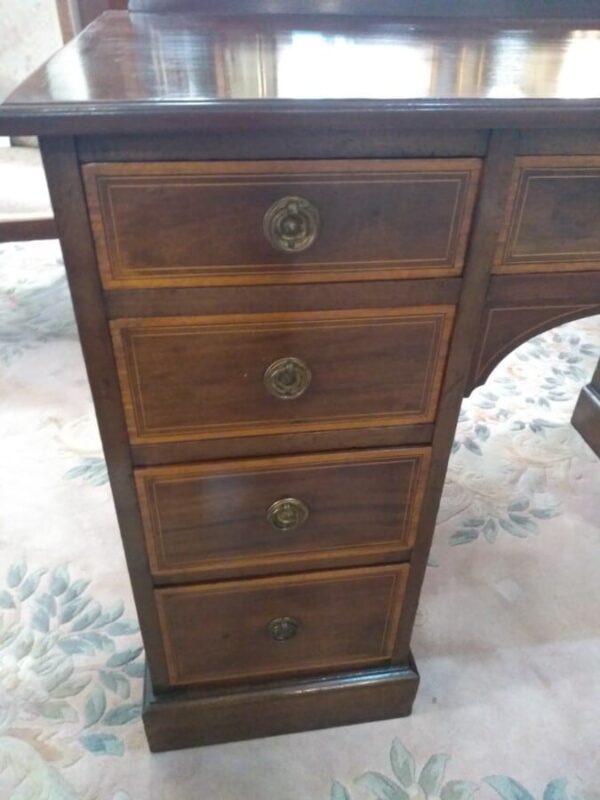 Heal's of London Inlaid Mahogany Desk / Dressing Table - Image 3