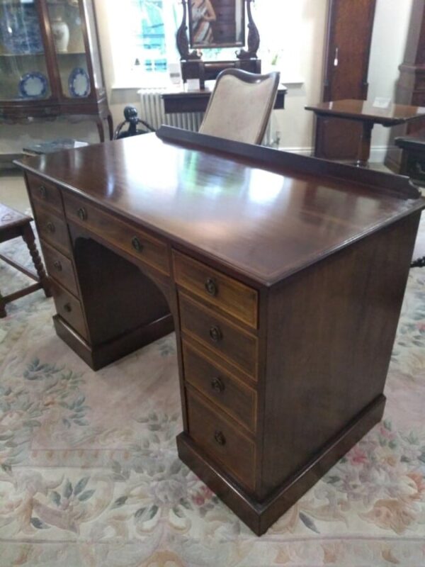 Heal's of London Inlaid Mahogany Desk / Dressing Table
