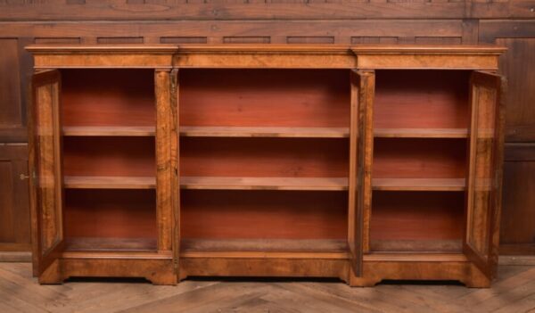 Victorian Walnut Breakfront Bookcase SAI2752 Antique Bookcases 17