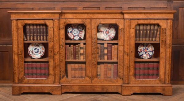 Victorian Walnut Breakfront Bookcase SAI2752