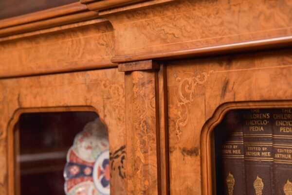 Victorian Walnut Breakfront Bookcase SAI2752 - Image 7