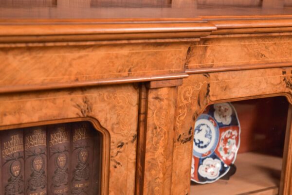 Victorian Walnut Breakfront Bookcase SAI2752 - Image 9